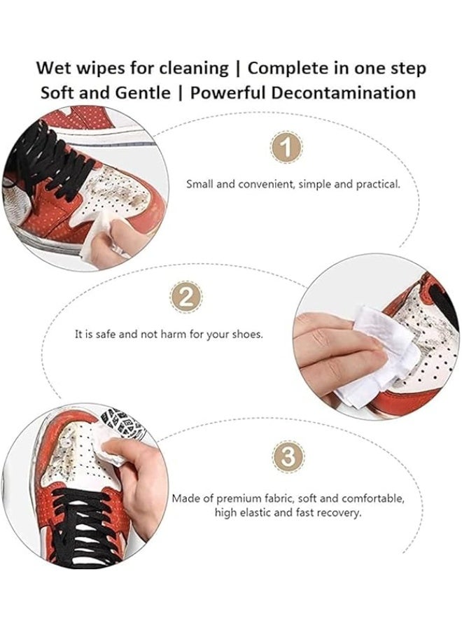 Natural Sneaker & Shoe Cleaner Wipes - 1 Packs of 80 - Portable Sneakers Cleaner Shoe Wipes Quickly Remove Dirt & Stains - These Disposable Shoe Cleaning Wipes Can Be Used On Most - Image 2