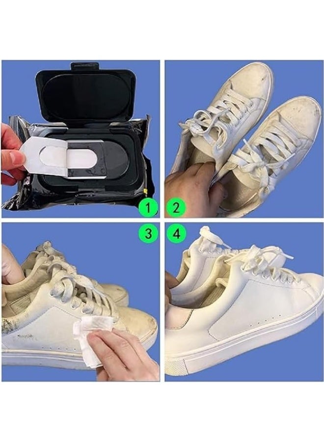 Natural Sneaker & Shoe Cleaner Wipes - 1 Packs of 80 - Portable Sneakers Cleaner Shoe Wipes Quickly Remove Dirt & Stains - These Disposable Shoe Cleaning Wipes Can Be Used On Most - Image 1