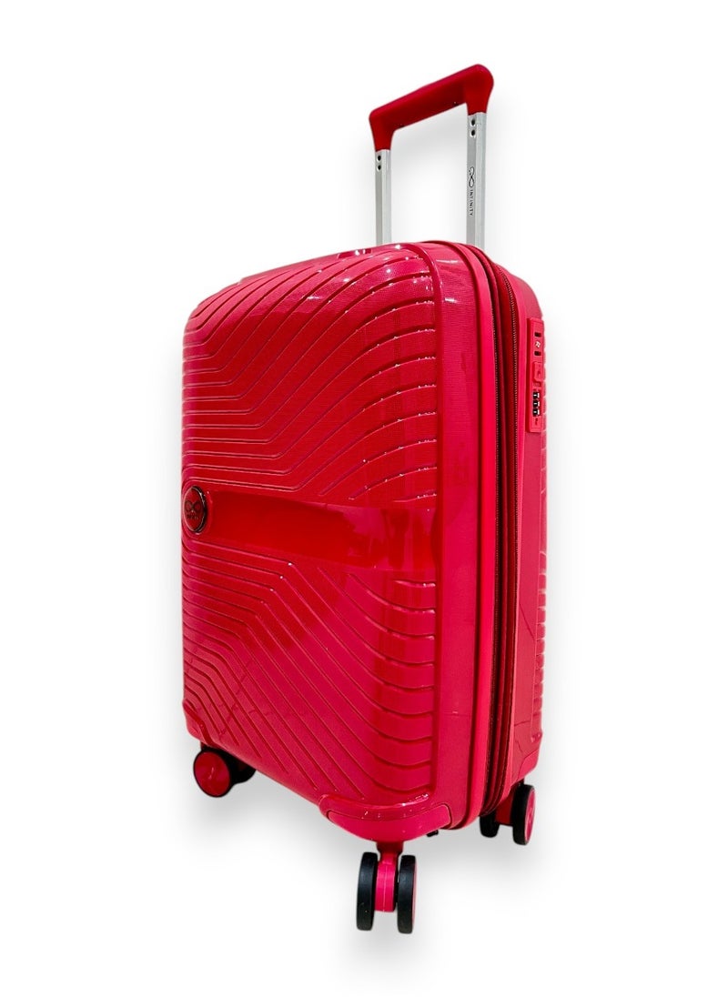 Generic - Red Infinity Set of 3 Trolley SuitCases Small | Medium | Large Luggage Trolley - Image 1