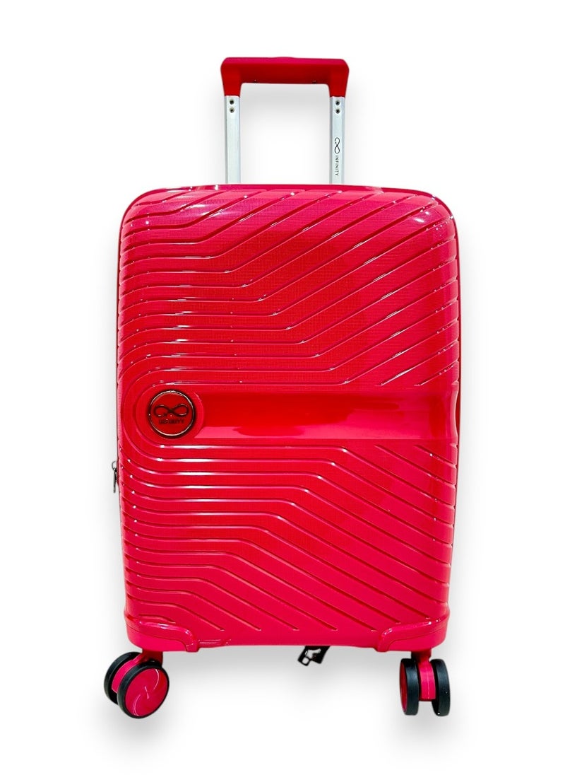 Generic - Red Infinity Set of 3 Trolley SuitCases Small | Medium | Large Luggage Trolley - Image 1