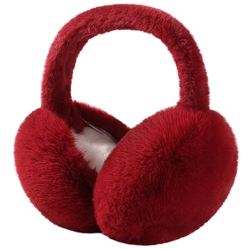 Tavaleu Ear muffs for Women Winter, Faux Fur Earmuffs, Cute Foldable Fluffy Ear Warmers, Soft Warm Ear Covers for Women Men - Image 1
