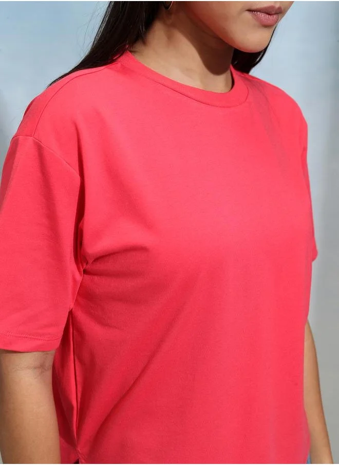 Tokyo Talkies Tokyo Talkies Regular Fit Round Neck T-Shirt