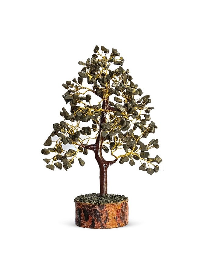SOLAVA Pyrite Crystal Tree for Money - Money Stone Tree for Wealth, Confidence, Vastu Correction, Positive Energy, Reiki Healing and Good Luck- 300 Beads- 10-12 Inches - Image 1