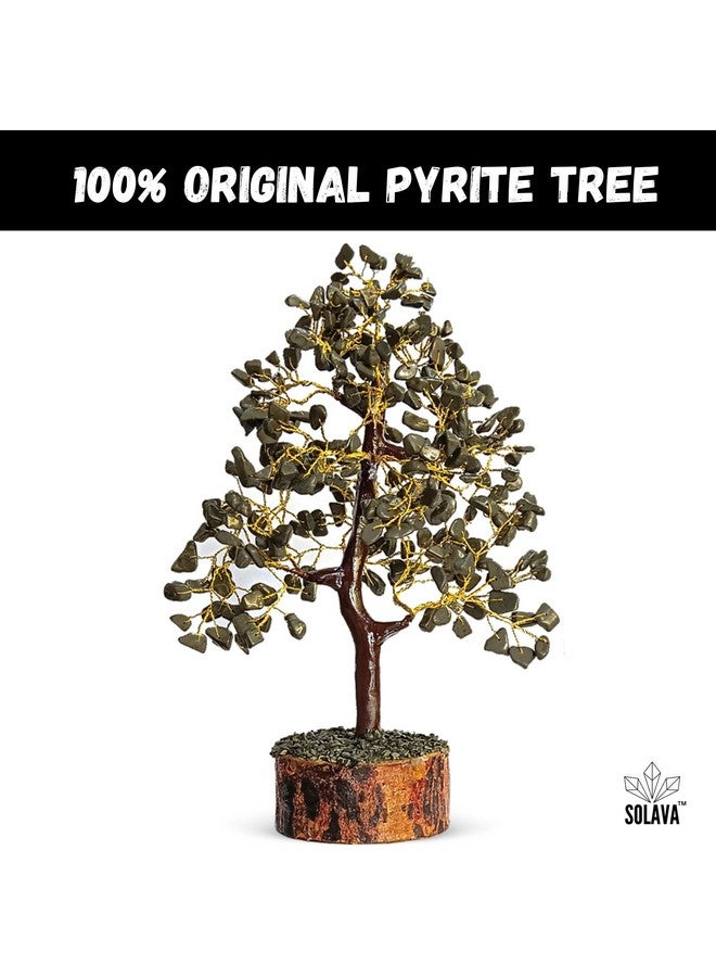 SOLAVA Pyrite Crystal Tree for Money - Money Stone Tree for Wealth, Confidence, Vastu Correction, Positive Energy, Reiki Healing and Good Luck- 300 Beads- 10-12 Inches - Image 2