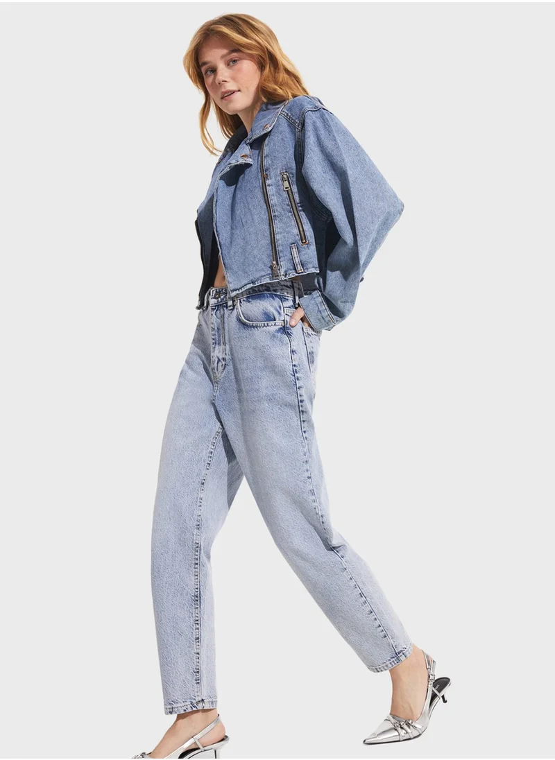 JUNE Knitted Denim Jacket