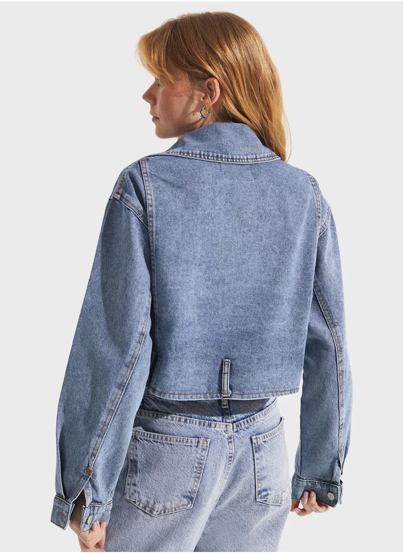 JUNE Knitted Denim Jacket