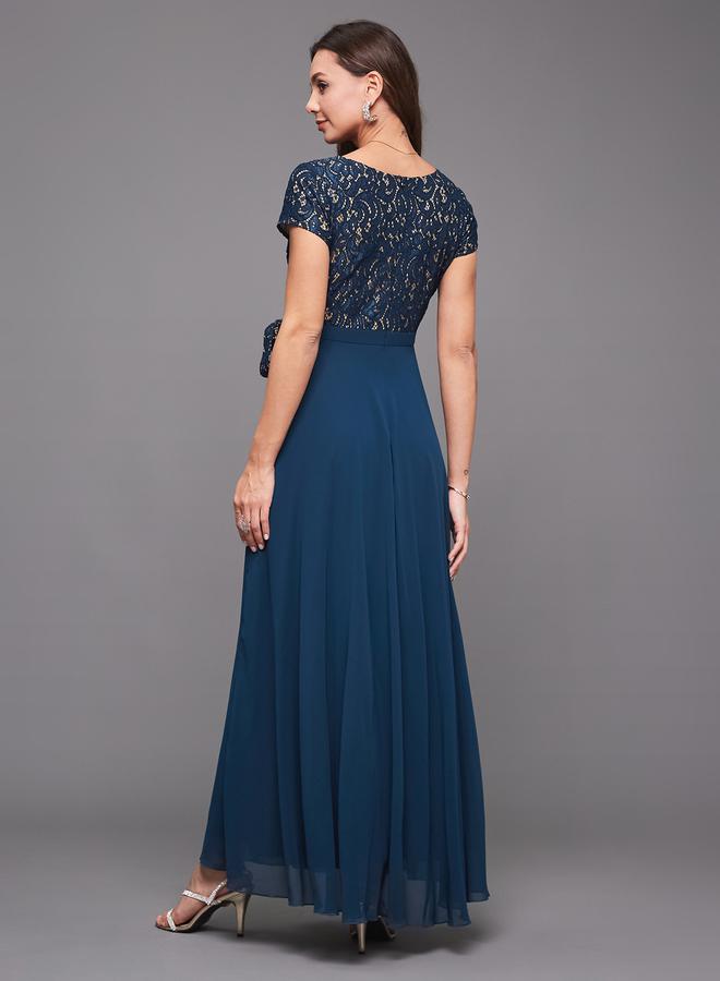 Styli Floral Bodice Maxi Dress - Image 4
