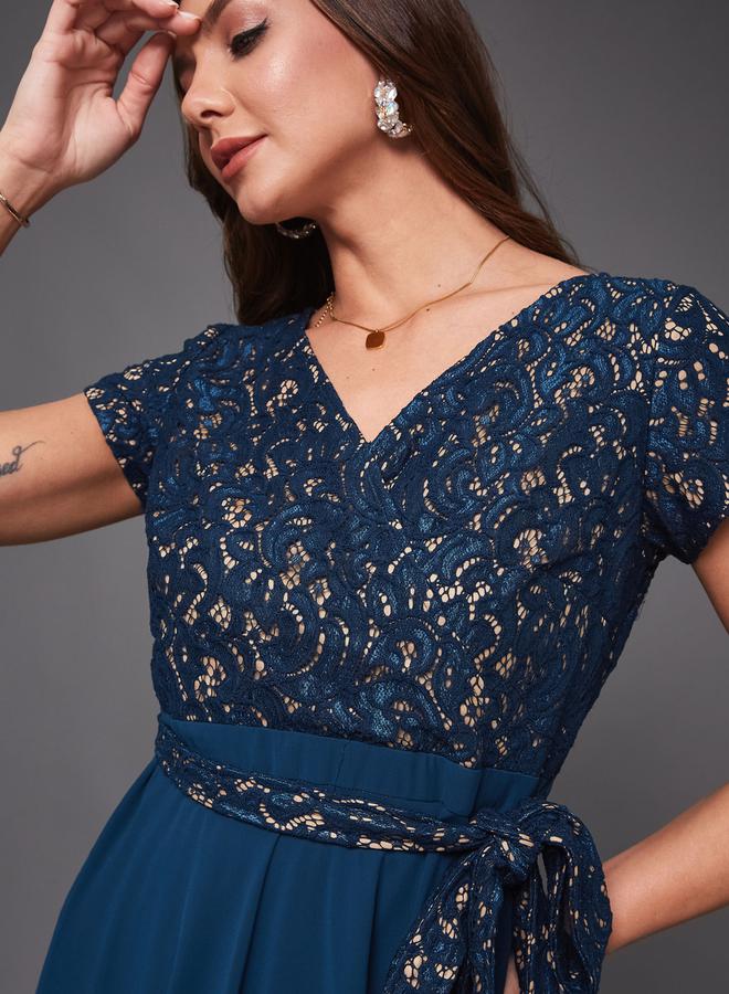 Styli Floral Bodice Maxi Dress - Image 5