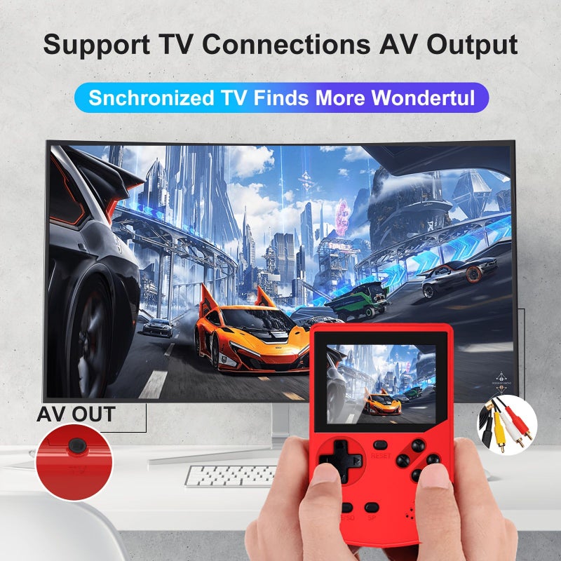 Red Portable Handheld Game Console Rtos System Supports Wired Gamepad Two Players TV Connection Long Battery Life Gift - Image 4