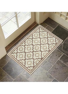 Generic 40*60cm Crystal Velvet Dot Plastic Bottom Entrance Door Mat High-End Light Luxury Advanced Entrance Foot Mat Entrance Porch Carpet Home Non-Slip Foot Mat (lantern-1)  - Image 2