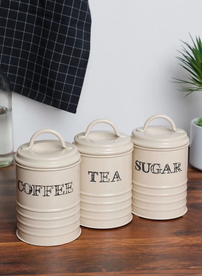 Premier Set of 3 Tea Coffee & Sugar Canisters