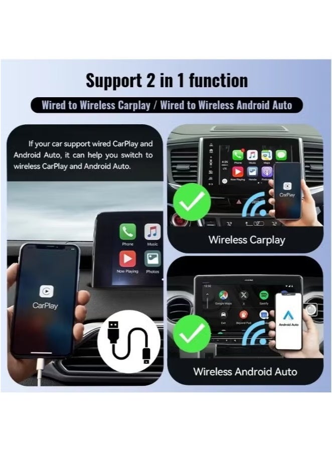 XUDA NEW Wireless CarPlay Android Auto Wireless Adapter Smart Mini Box Plug And Play WiFi Fast Connect Universal - Image 4