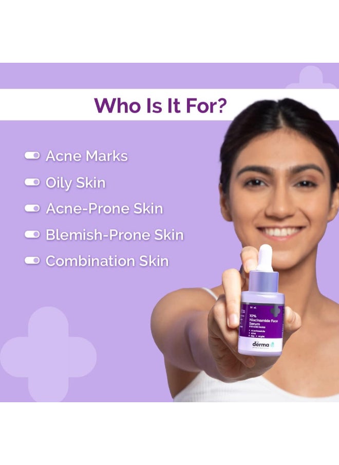 10% Niacinamide Face Serum with Zinc for Acne Marks | Fades Acne Marks And Dark Spots | Controls Oil