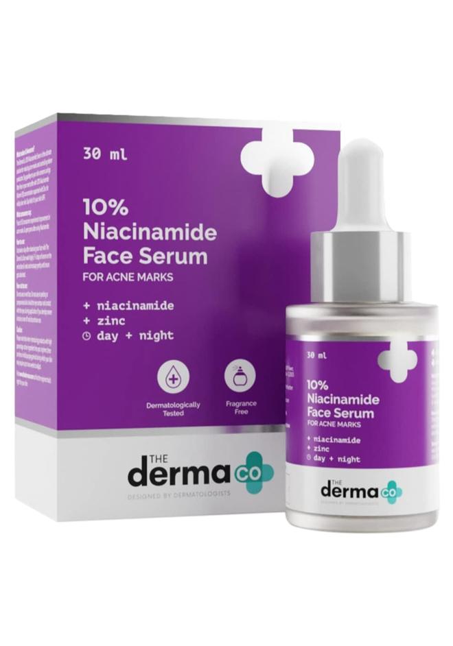 THE derma Co سيروم الوجه 10% نياسيناميد مع الزنك لعلامات حب الشباب | يخفف علامات حب الشباب والبقع الداكنة | يتحكم في الزيوت - Image 1