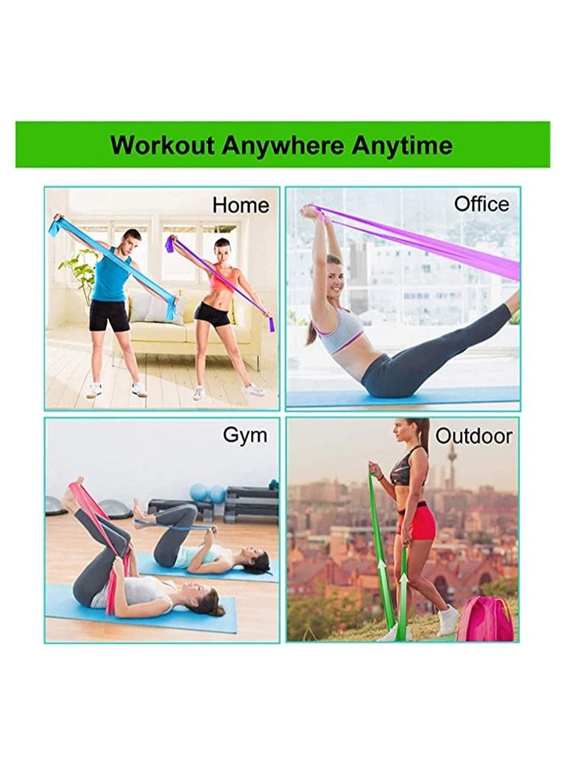 SYOSI قطعة واحدة من شريط المقاومة لتدريبات قوة الساق والورك واليوجا، شريط مطاطي مطاطي - Image 5