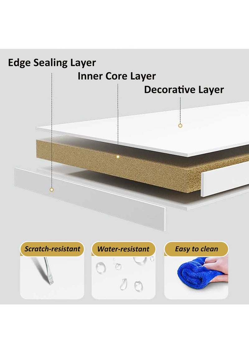 YY-ريشير مكتب متعدد الوظائف مكتب الكمبيوتر جدول الدراسة مع خزانة التخزين ، 120 سم محطة العمل جدول مع الدرجات للمنزل والمكتب - Image 5