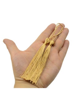 Makhry 100Pcs 13Cm/5 Inch Silky Floss Bookmark Tassels With 2 Inch Cord Loop And Small Chinese Knot For Jewelry Making Souvenir Bookmarks Diy Craft Accessory (Champange)  - Image 3