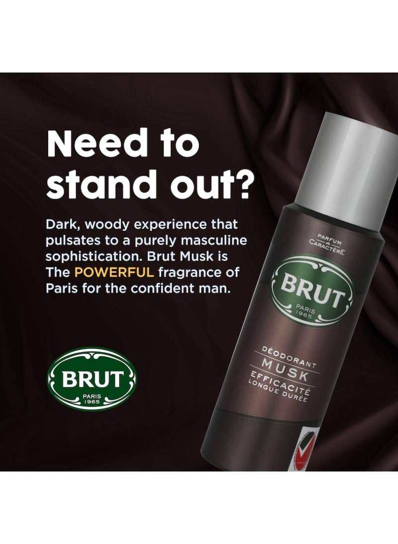 بروت Musk Spray For Men Long Lasting Fresh Active Odour Protection Signature Scented Body Deodorant Spray For Men 200Ml Men S Choice Best Gift For Men - Image 4
