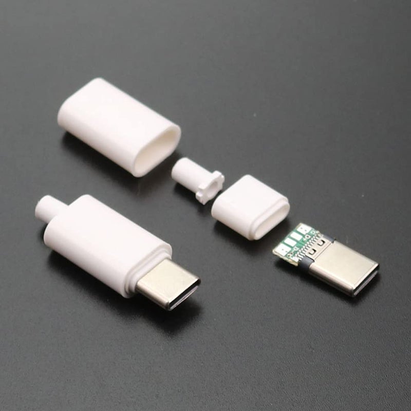 انمبست 20 مجموعة من موصل USB 3.1 من النوع C ذكر 24 دبوس واجهة خط بيانات لحام لوحة PCB 24P وحدة دعم (10 مجموعات أسود + 10 مجموعات أبيض) - Image 3