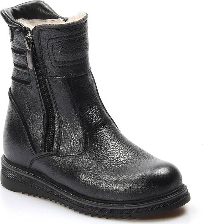 فاست ستيب Unisex Genuine Leather Fur Winter Comfortable Casual Kids Classic Boots 770kpa202