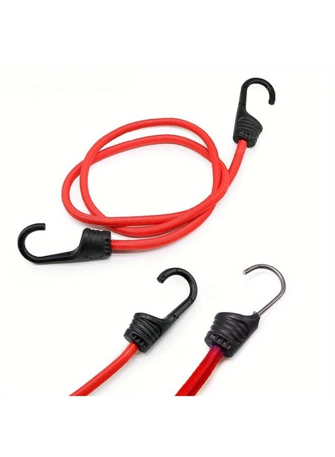 Heavy Duty Red Bungee Cargo Straps 11 81in Adjustable Tie Down Ropes for Motorcycle Truck - Image 3