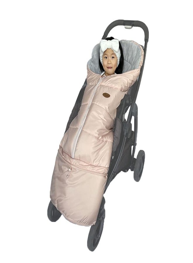 CozyMe Waterproof Winter Comfortable Thick Coral Fleece Universal Stroller Footmuff,Length Adjustable Good for All Toddler,Anti-Kicking, Anti-Slipy Baby Stroller Bunting Bag 0-5T - Image 1