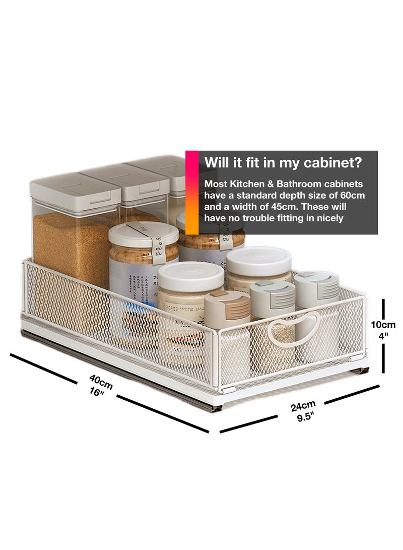 The Sisters Corner Sliding Shelf for Kitchen Cabinet – Pull-Out Spice Rack, Bathroom Cabinet Organizer, Pantry Storage & Kitchen Organizer - Image 5