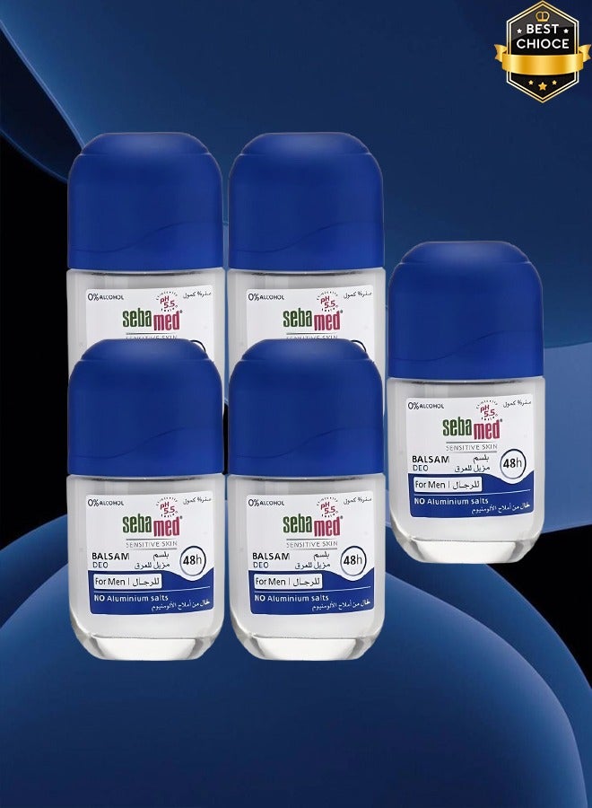 Sebamed 5 Pieces Sensitive Skin Balsam Deo For Men No Aluminium Salts 48 Hours 50ml - Image 1