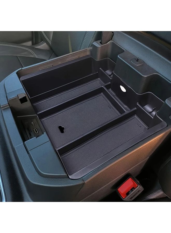 Black Center Console Armrest Storage Tray for 2019 2023 Chevy Silverado GMC Sierra 1500 2500 3500 HD - Image 1