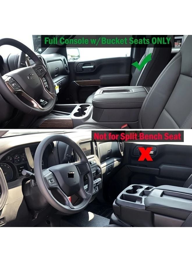 Black Center Console Armrest Storage Tray for 2019 2023 Chevy Silverado GMC Sierra 1500 2500 3500 HD - Image 5
