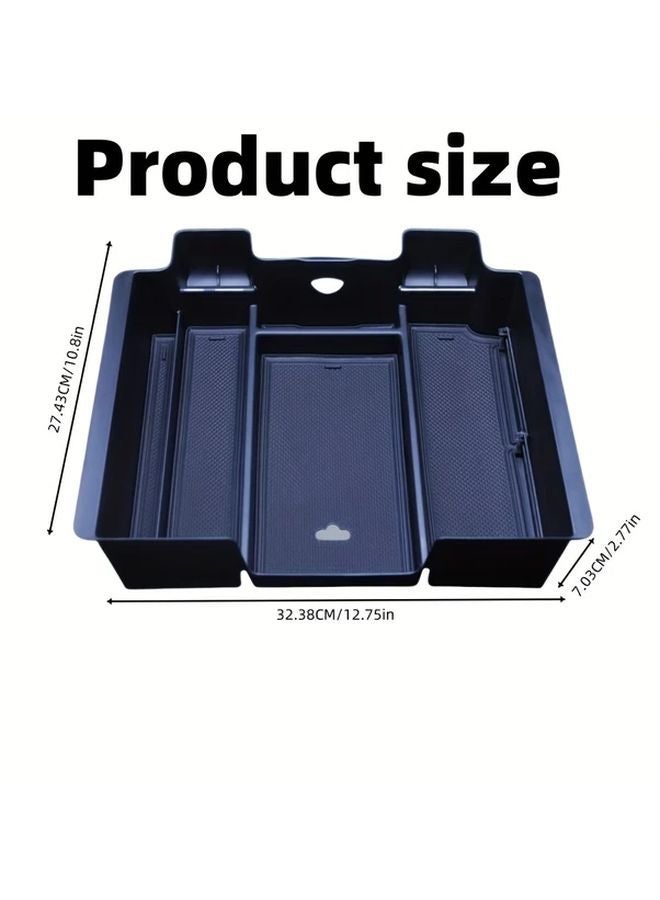 Black Center Console Armrest Storage Tray for 2019 2023 Chevy Silverado GMC Sierra 1500 2500 3500 HD - Image 2