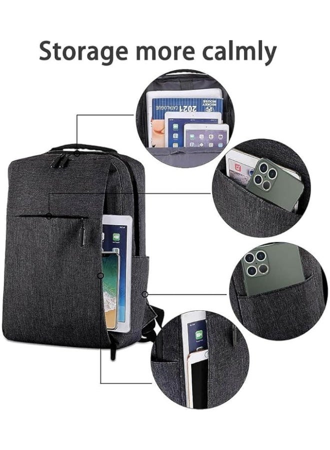 شنطة ظهر لابتوب عملية مضادة للماء بسعة كبيرة متعددة الجيوب مع منفذ USB خارجي وشحن سريع – تصميم خفيف وعصري لحماية اللابتوب حتى 15.6 إنش للطلاب والموظفين والسفر والتنقل اليومي - Image 3