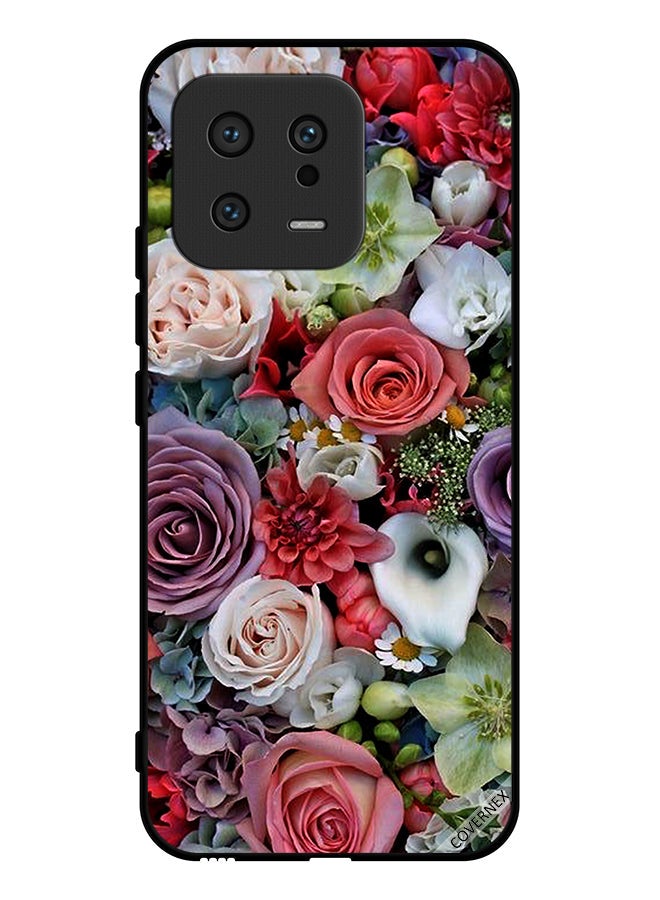 Covernex Protective Case Cover For Xiaomi 13 Roses & Leaves Pattern - Image 1