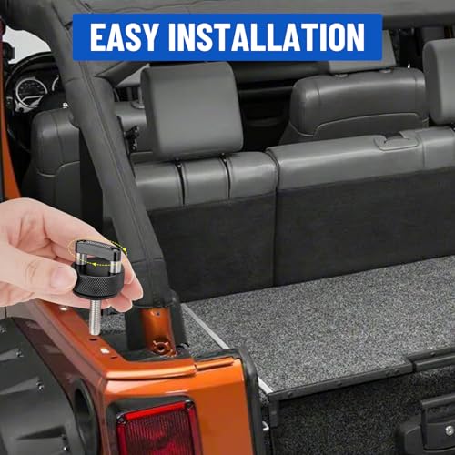 Racewill 8PCS Black Hard Top Quick Removal Fastener Thumb Screws with Nut Plates Compatible with 2021-2024 Ford Bronco 2dr/4dr, 2007-2022 Jeep Wrangler JK JKU JL JLU/Gladiator JT - Image 3