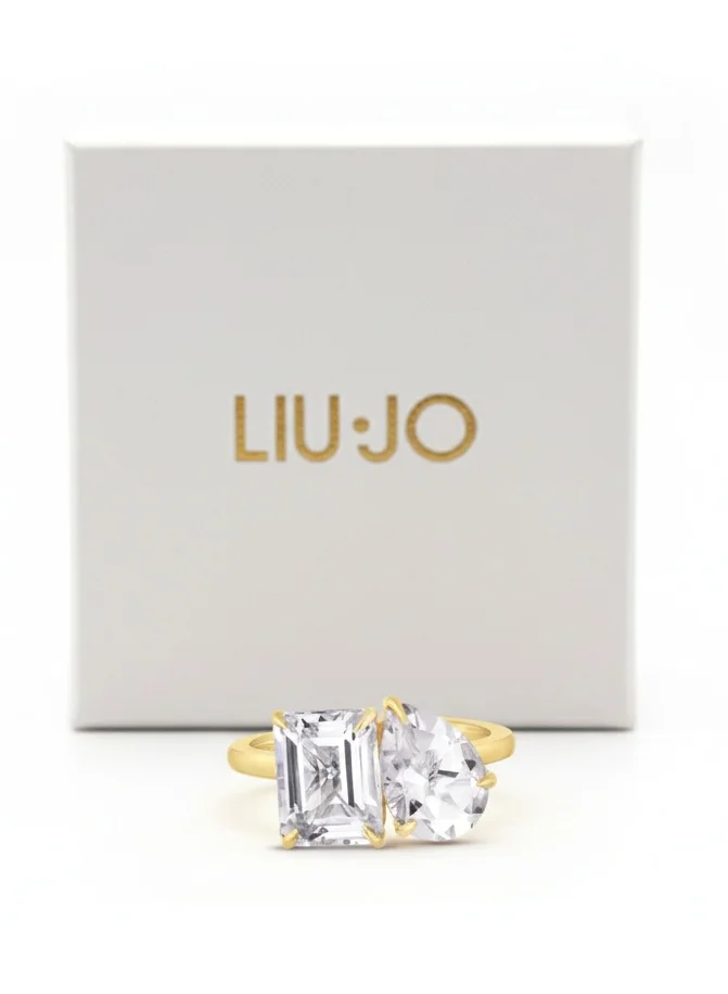 Liu Jo Liu Jo Dereh Gold Ring with Clear Stone - LJ2550