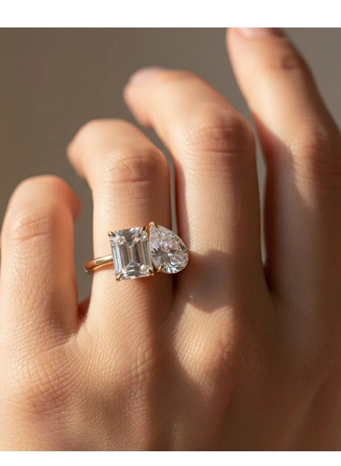 Liu Jo  Liu Jo Dereh Gold Ring with Clear Stone - LJ2550 for Women | Best Price UAE