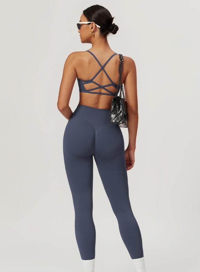 KAWN.YOGA Womens Striped Back Sports Bra  - Image 2