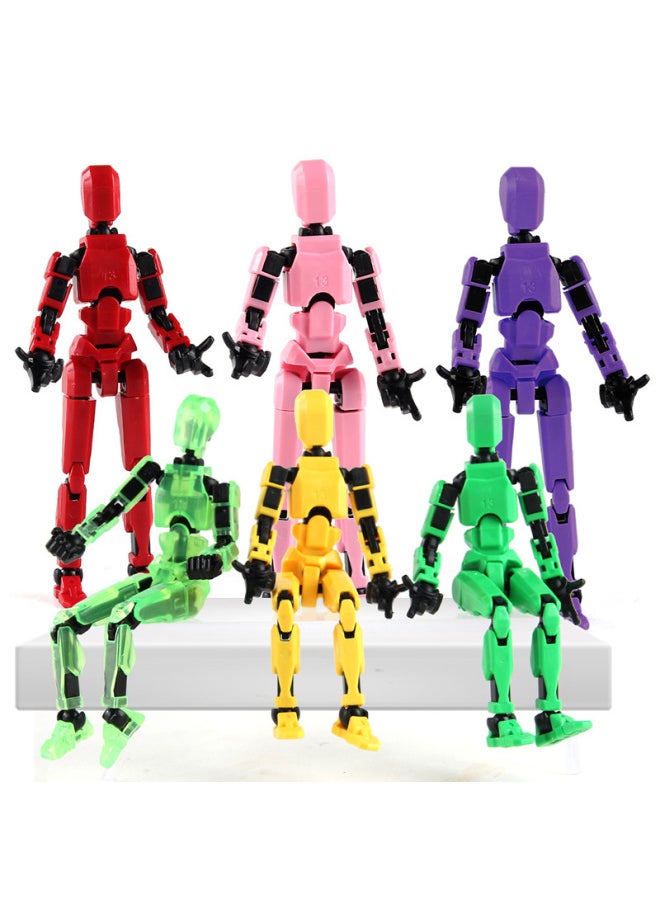 null - TikTok 3D Printing Robot Model Multi-joint Movable Assembled Doll Dog Digital Human Deformation Toy-Color:Transparent Multi-joint Action Figure (need To Be Assembled By Yourself) - Image 1