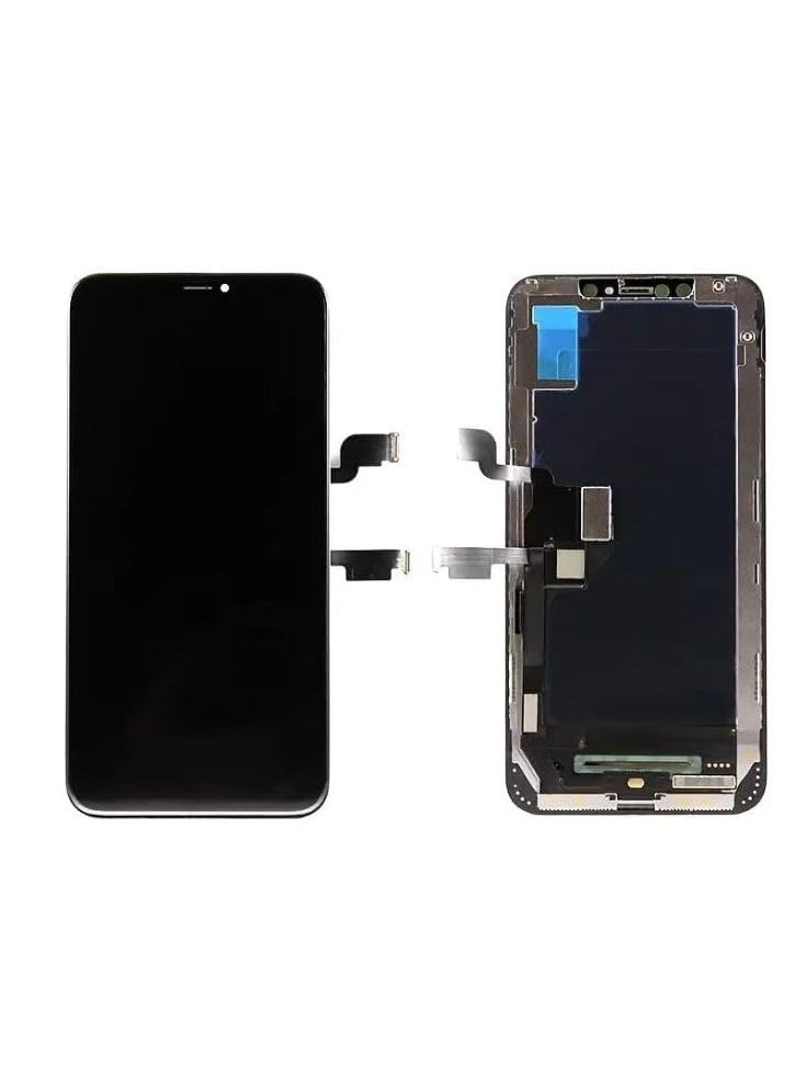 راين - RYN® لمجموعة شاشة بديلة لشاشة iPhone XS LCD المتوافقة، أسود، مع مجموعة أدوات إصلاح وواقي شاشة. - Image 1