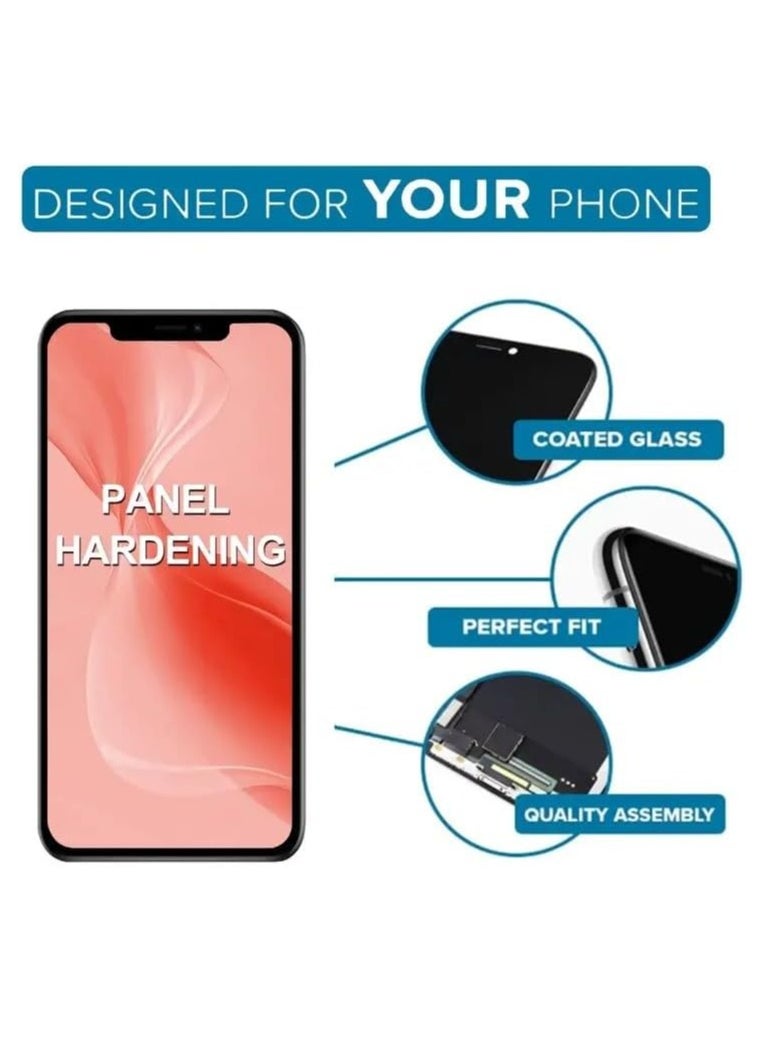 راين - RYN® لمجموعة شاشة بديلة لشاشة iPhone XS LCD المتوافقة، أسود، مع مجموعة أدوات إصلاح وواقي شاشة. - Image 1