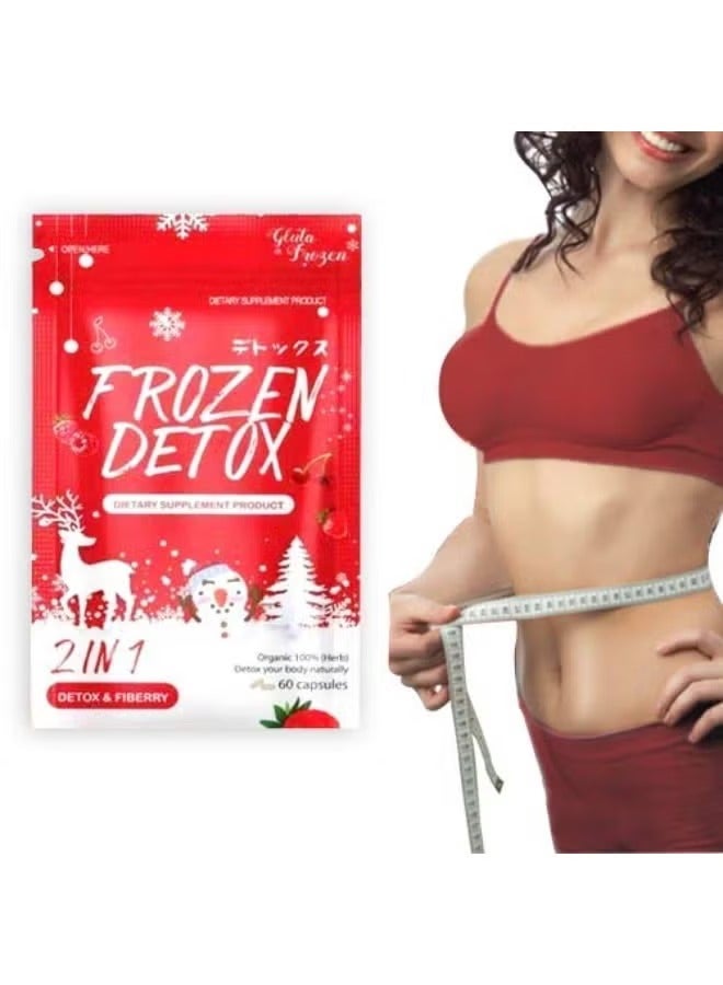 Frozen Collagen Frozen Detox 2-in-1 60 Capsules | Natural Cleanse & Detox | Organic Fiber + Herb Formula | Supports Digestion, Bloating Relief, Weight Management - Image 2
