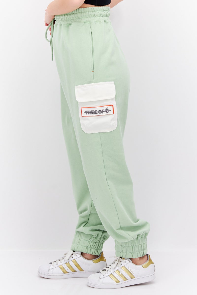 TRIBE OF 6 Women Sportswear Fit Training Sweatpants, Light Green  - Image 2