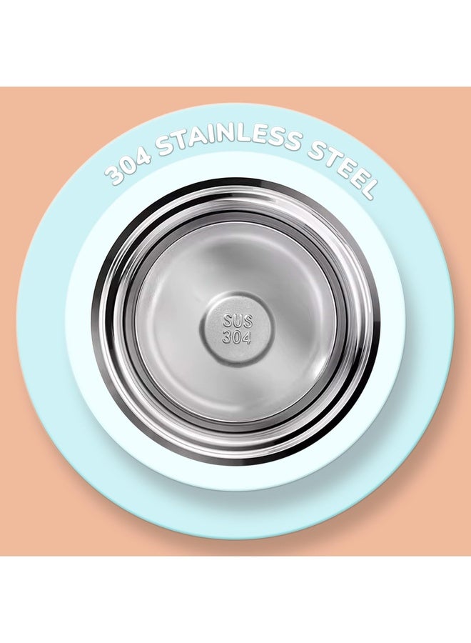 R for Rabbit Steebo Safari Premium Stainless Steel Water Sipper for Baby, Spill Proof BPA Free Soft Silicone Straw Drinking Sipper for Kids of 12+ Months (500ml, Blue Lion) - Image 2