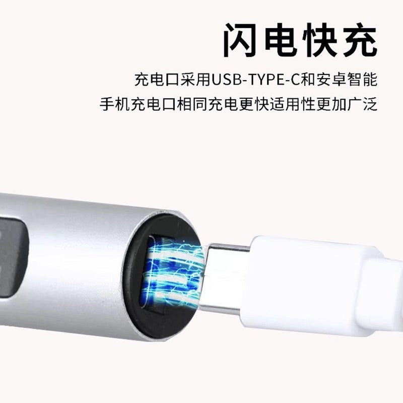 Mini electric grinder, small handheld grinder, wireless jade carving machine, polishing and carving tool, electric polishing pen, color box, silver package -18000 10 2.35 10 - Image 5