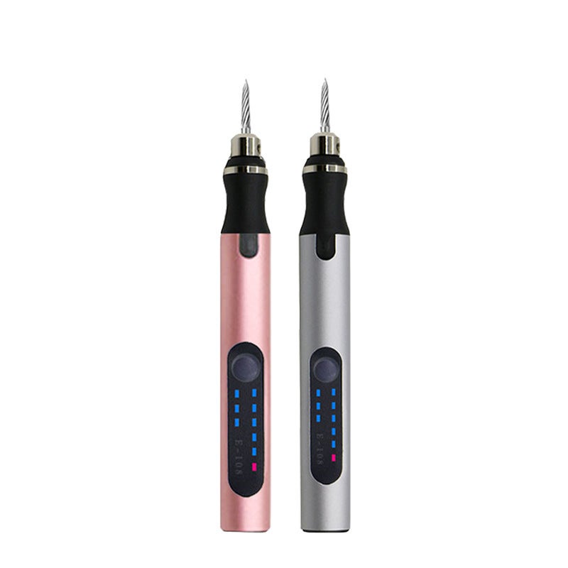 Mini electric grinder, small handheld grinder, wireless jade carving machine, polishing and carving tool, electric polishing pen, color box, silver package -18000 10 2.35 10 - Image 2