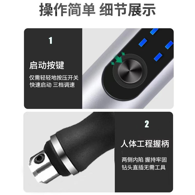 Mini electric grinder, small handheld grinder, wireless jade carving machine, polishing and carving tool, electric polishing pen, color box, silver package -18000 10 2.35 10 - Image 4