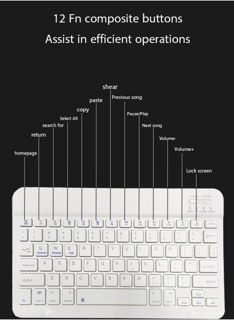 Compact Wireless Bluetooth Keyboard for MacBook, iMac, Mac Mini - Compatible with Apple Laptops and Desktops,2.4G Silent Compact USB Mouse and Scissor Switch Keyboard Set Computer Accessories