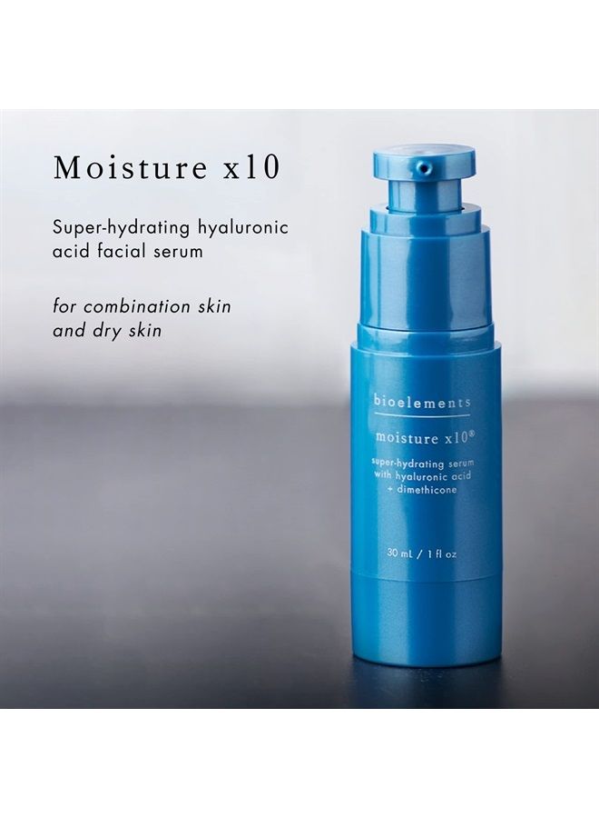 Bioelements Moisture x10-1 fl oz - Super-Hydrating Hyaluronic Acid Facial Serum - For Dry & Combination Skin Types - Vegan, Gluten Free - Never Tested on Animals - Image 1