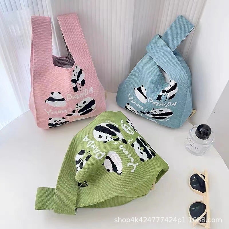 Cute Panda Print Women's Shopper Tote Bag - Image 1