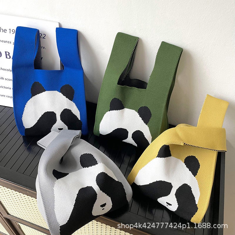 Cute Panda Print Women's Shopper Tote Bag - Image 3